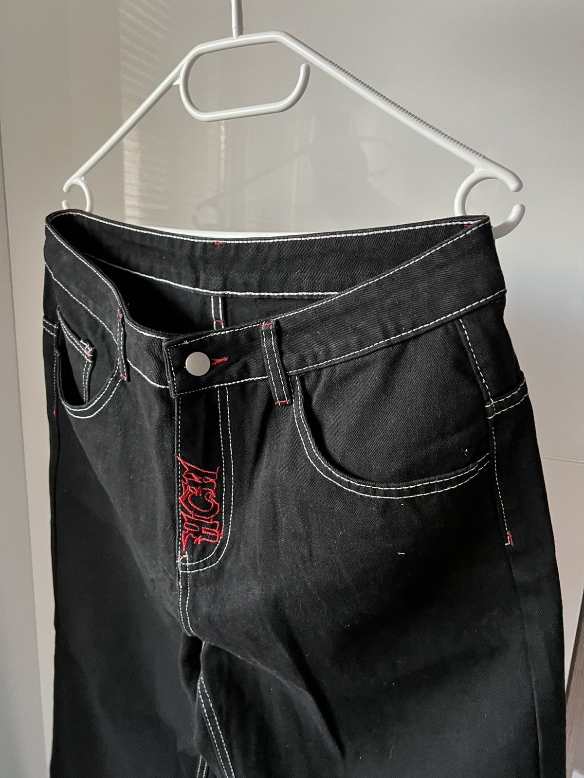 Other Avant Garde Embroidered Opium Black Denim HCH Japan Jeans Size US 34 / EU 50 - 13 Thumbnail