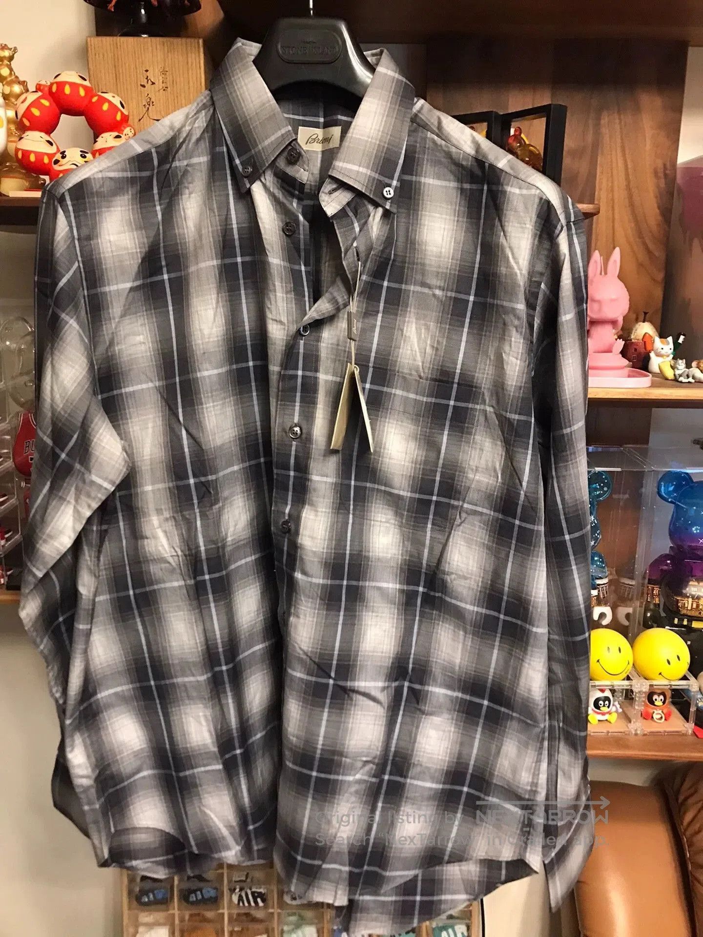 Multi Plaid Long Sleeve Button Up Shirt.