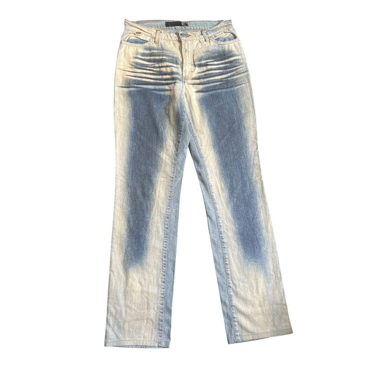 Just Cavalli ROBERTO CAVALLI DISTRESSED PRINT PANTS JEANS faded Size 28" / US 6 / IT 42 - 1 Thumbnail