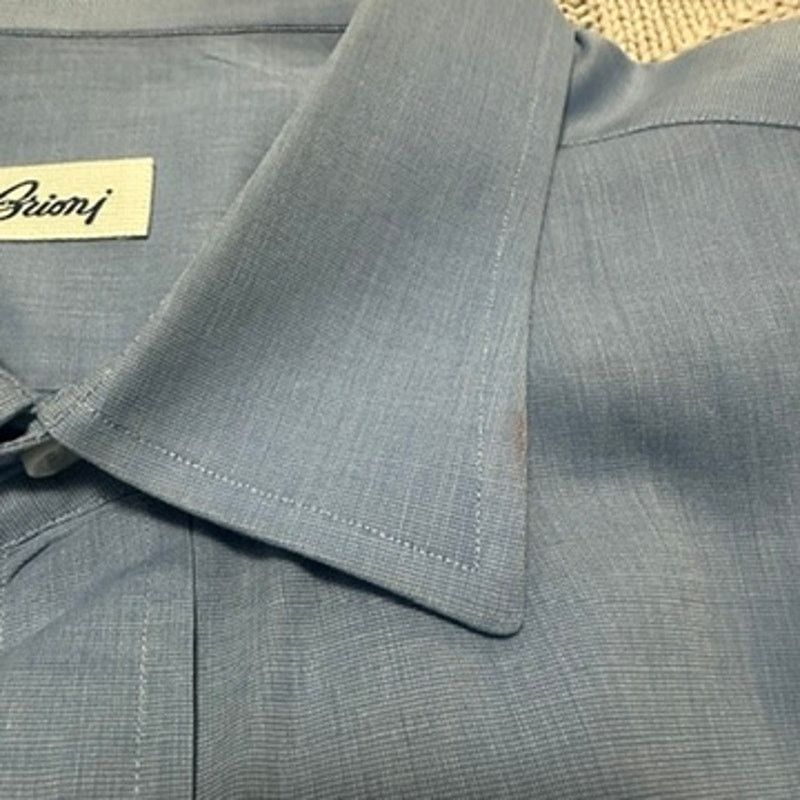 Brioni Brioni blue button down size 17.5 Size US XL / EU 56 / 4 - 8 Thumbnail