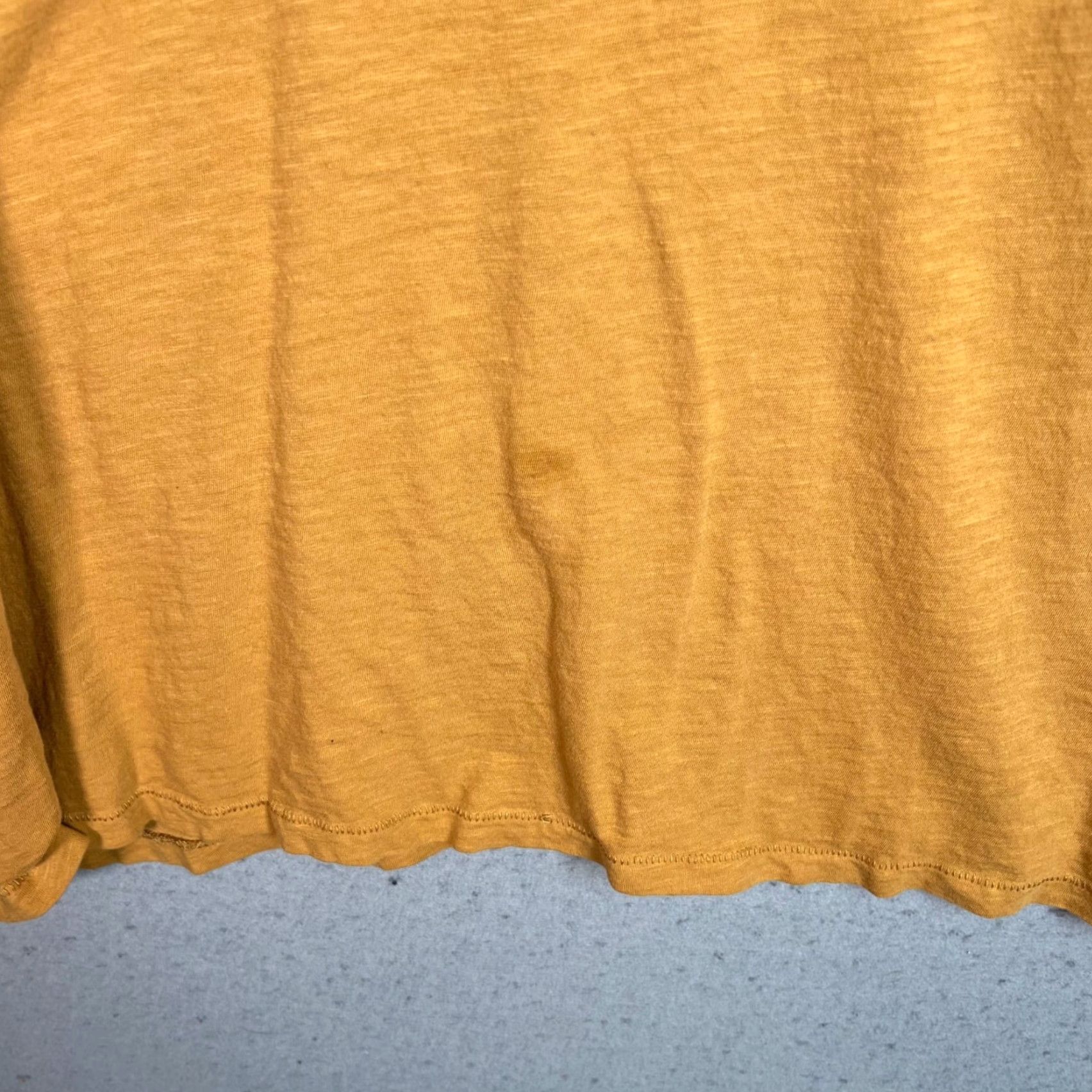 Madewell VINTAGE Madewell Womens T-Shirt Short Sleeve V-Neck Cotton 3XL Mustard Yellow – Relaxed Fit Size XXL / US 16-18 / IT 52-54 - 7 Thumbnail