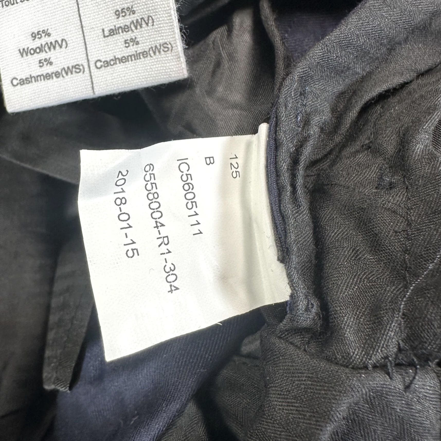 Vintage Indochino Dress Pants Mens 34x32 Blue Wool Cashmere Flat Front Tapered Leg Size US 34 / EU 50 - 6 Thumbnail