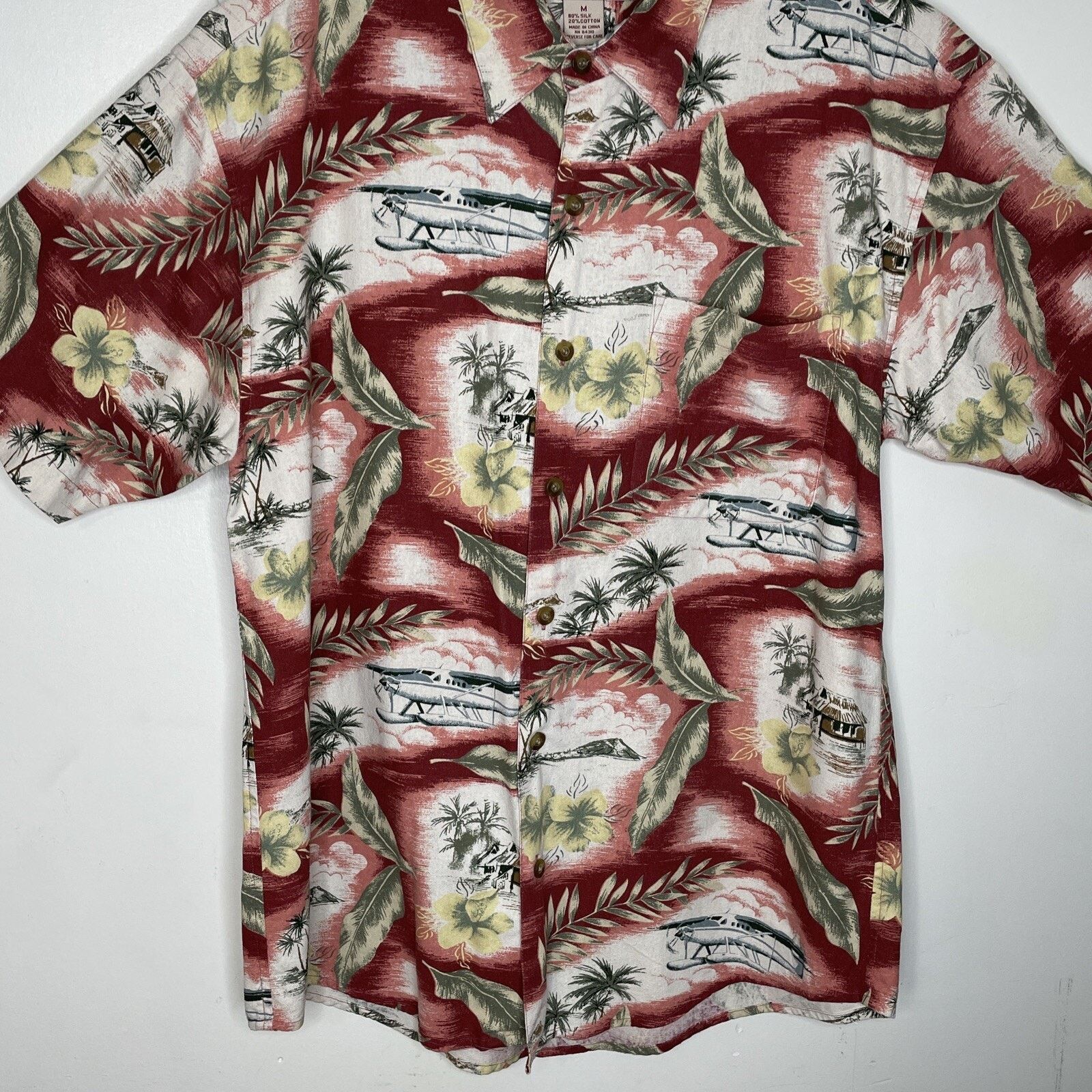 Other SUMMA Men's M Button Up Hawaiian Shirt Silk Cotton Blend Size US M / EU 48-50 / 2 - 5 Thumbnail