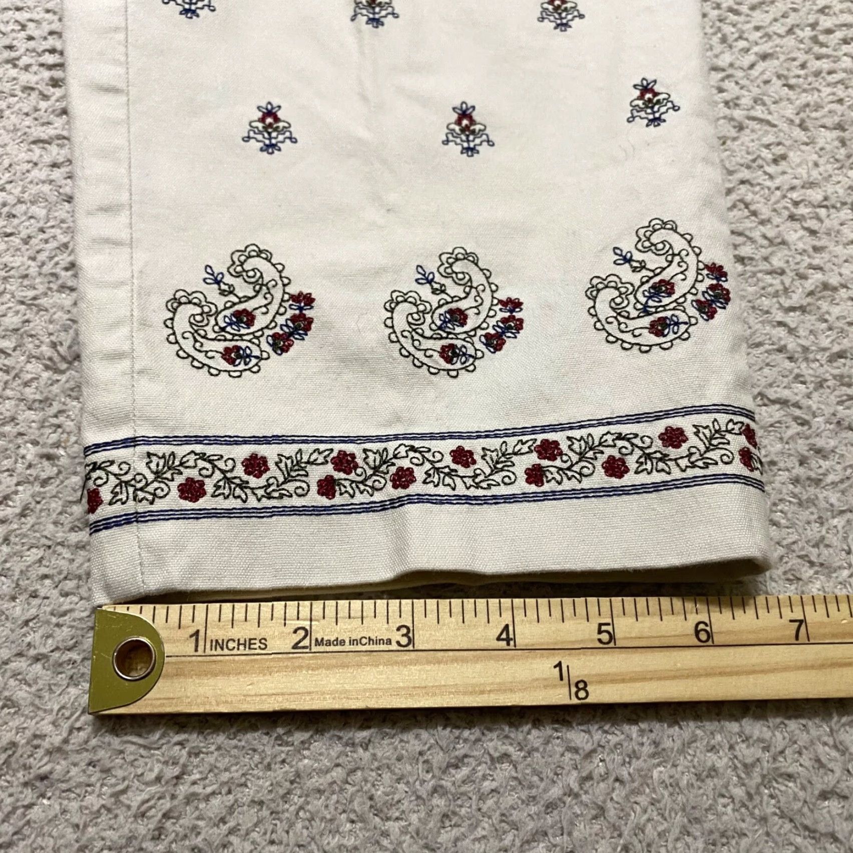 Talbots Talbots Womens Pants Beige Capris Geometric Petite 4P Flat Front Straight High Rise Cotton Spandex Casual Vintage No Size 42" / US 20 - 2 Thumbnail