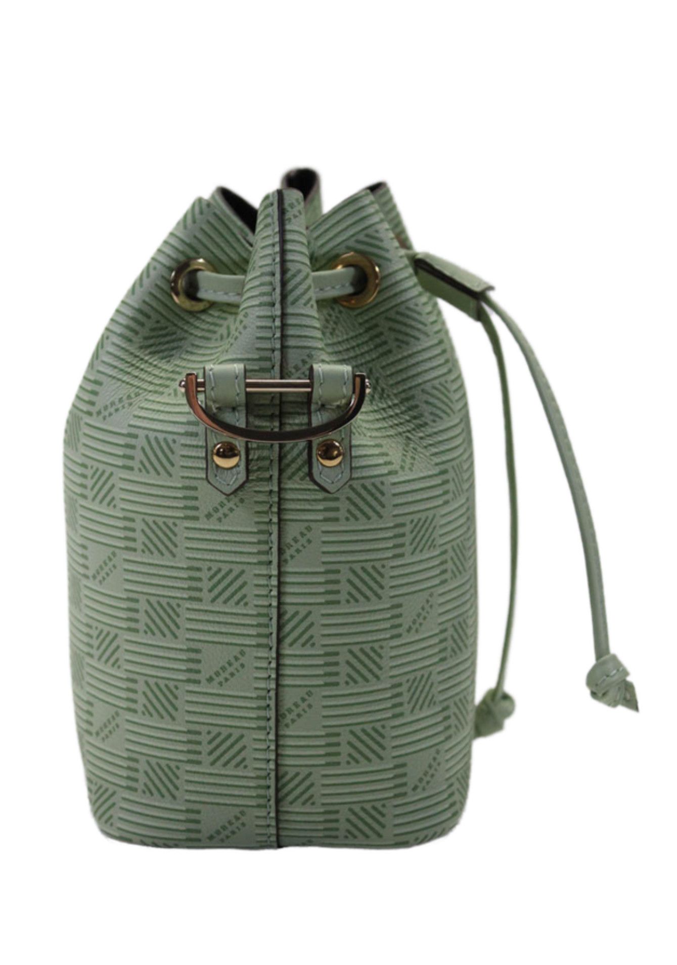 Moreau Paris Moreau Womens Mint Green Printed La Pon Mini Bucket Bag Size ONE SIZE - 3 Thumbnail