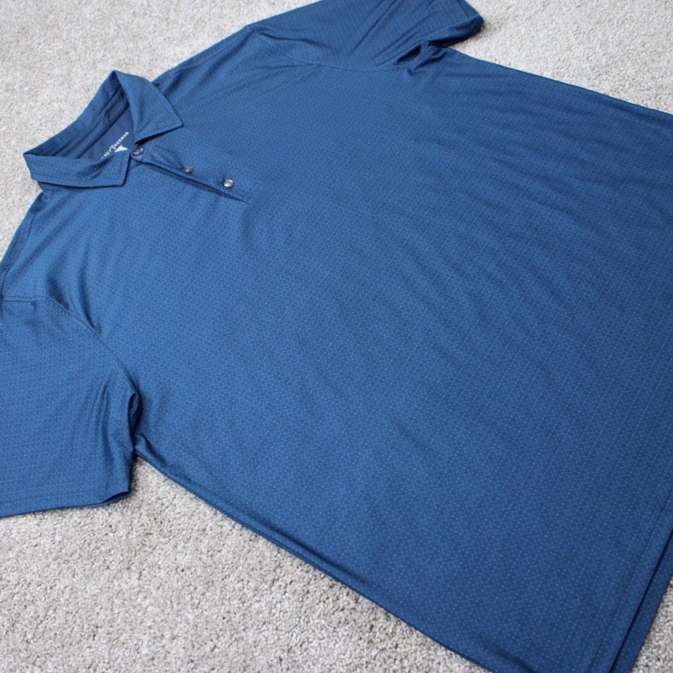 Vintage Hickey Freeman Polo Shirt Mens Large Blue Polyester Stretch S/S Pullover Polo Shirt Mens Large Blue Polyester Stretch S/S Pullover Size US L / EU 52-54 / 3 - 6 Thumbnail