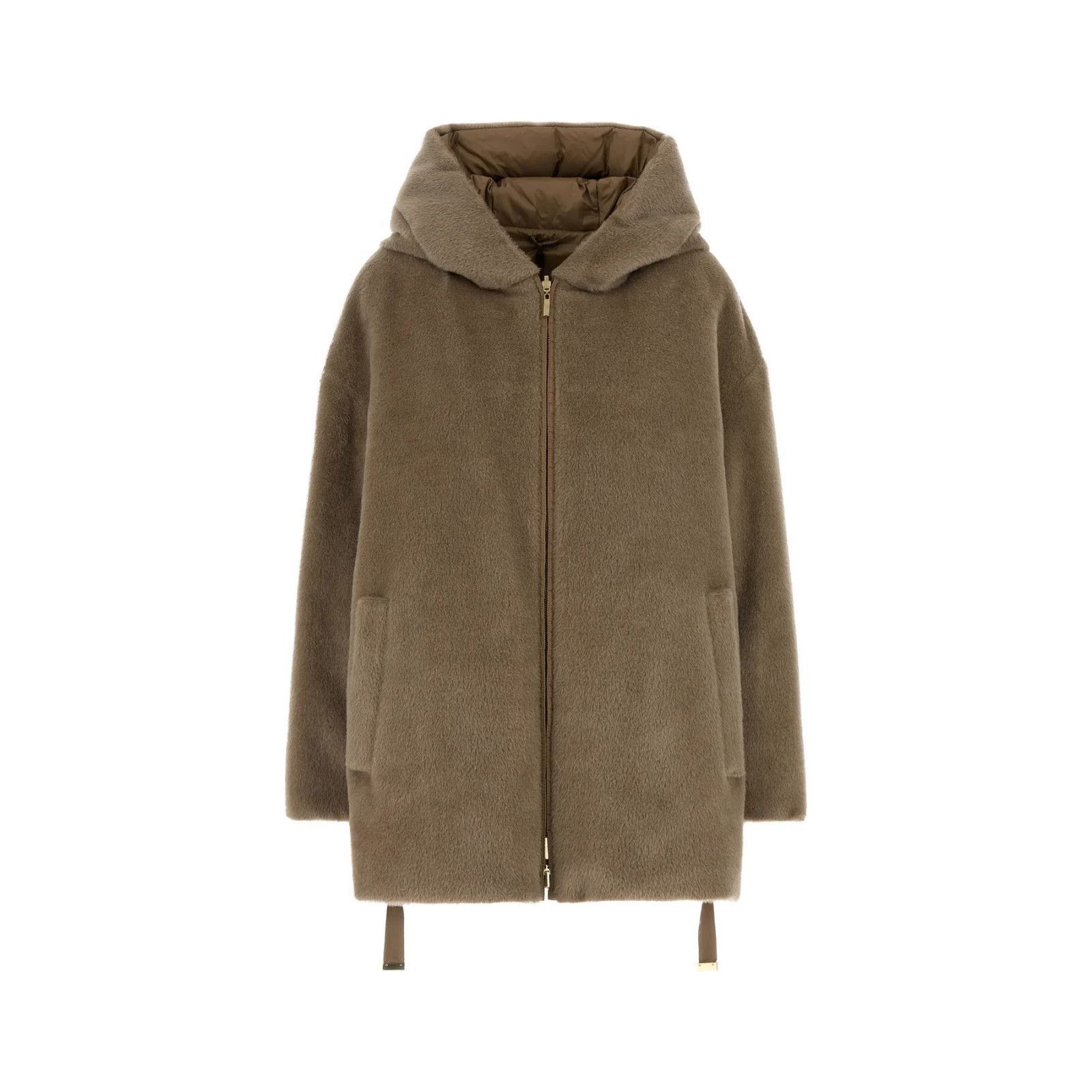 Max Mara MAX MARA Olivia Dove Gray Wool Blend Reversible Down Jacket Size XL / US 12-14 / IT 48-50 - 1 Thumbnail