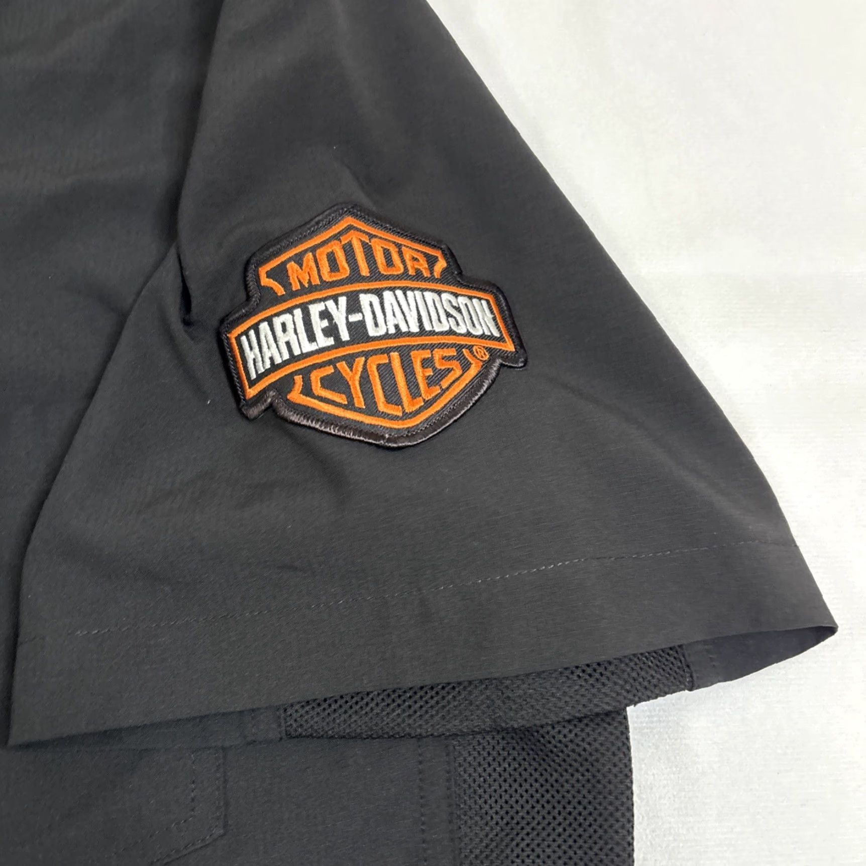 Harley Davidson Harley-Davidson Shirt Men Team Member Button Up Motorcycle Biker Short Sleeve XL Black Cotton Polyester Graphic Print Button Embroidered Collared入り Size US XL / EU 56 / 4 - 3 Thumbnail