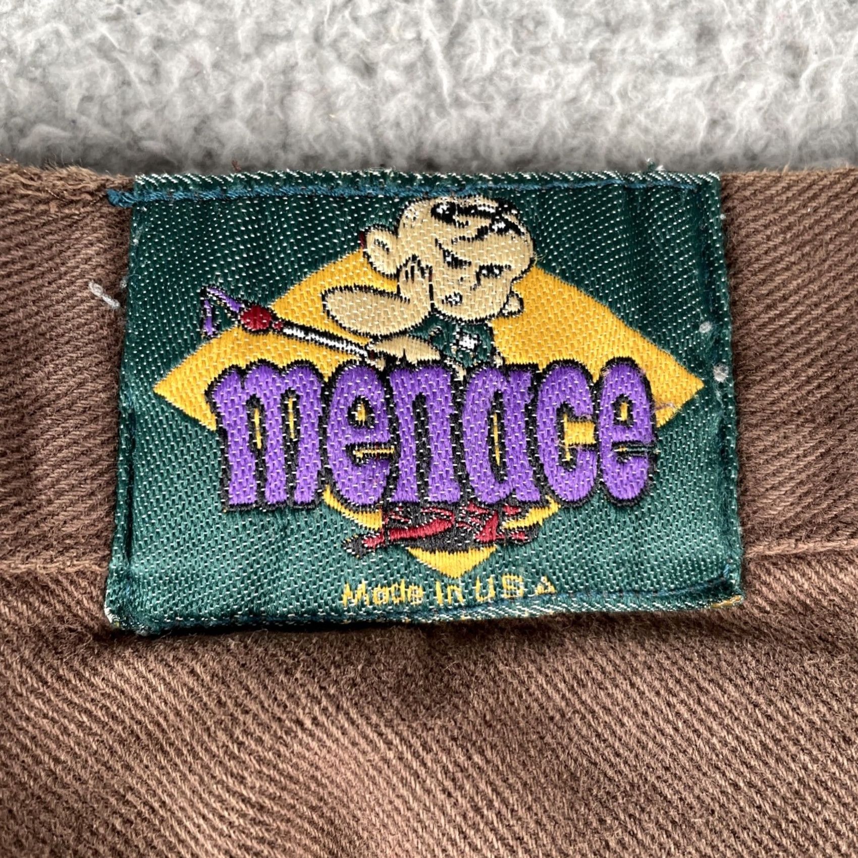 Vintage VINTAGE Menace Denim Jeans 38x29 Wide-Leg Regular Fit Blue 90s USA Graffiti Skater Baggy Men's Jeans Size US 38 / EU 54 - 6 Thumbnail