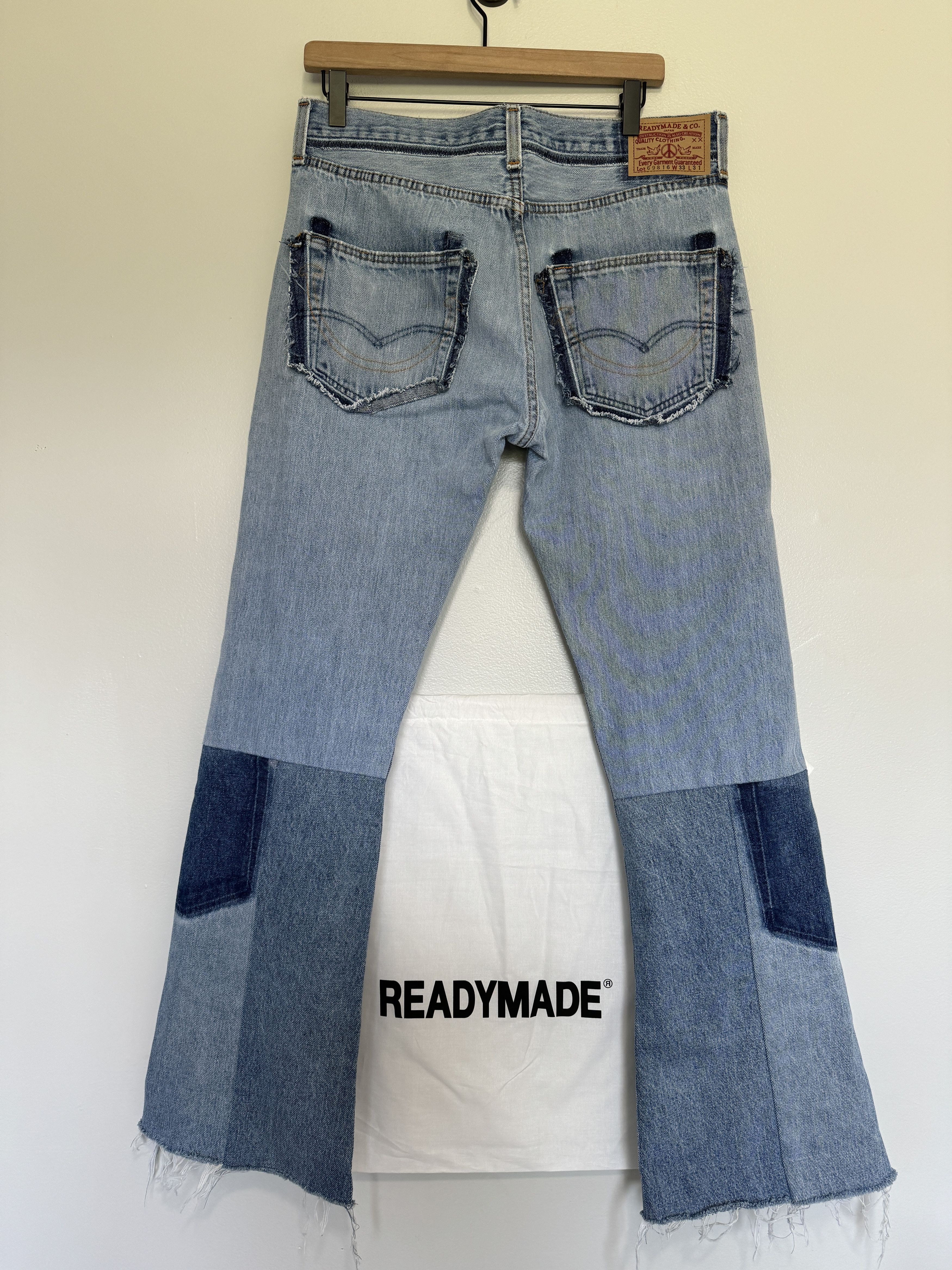 Image of Readymade Japan Reconstructed Flare Denim Jeans New $1,350, Men's (Size 33)