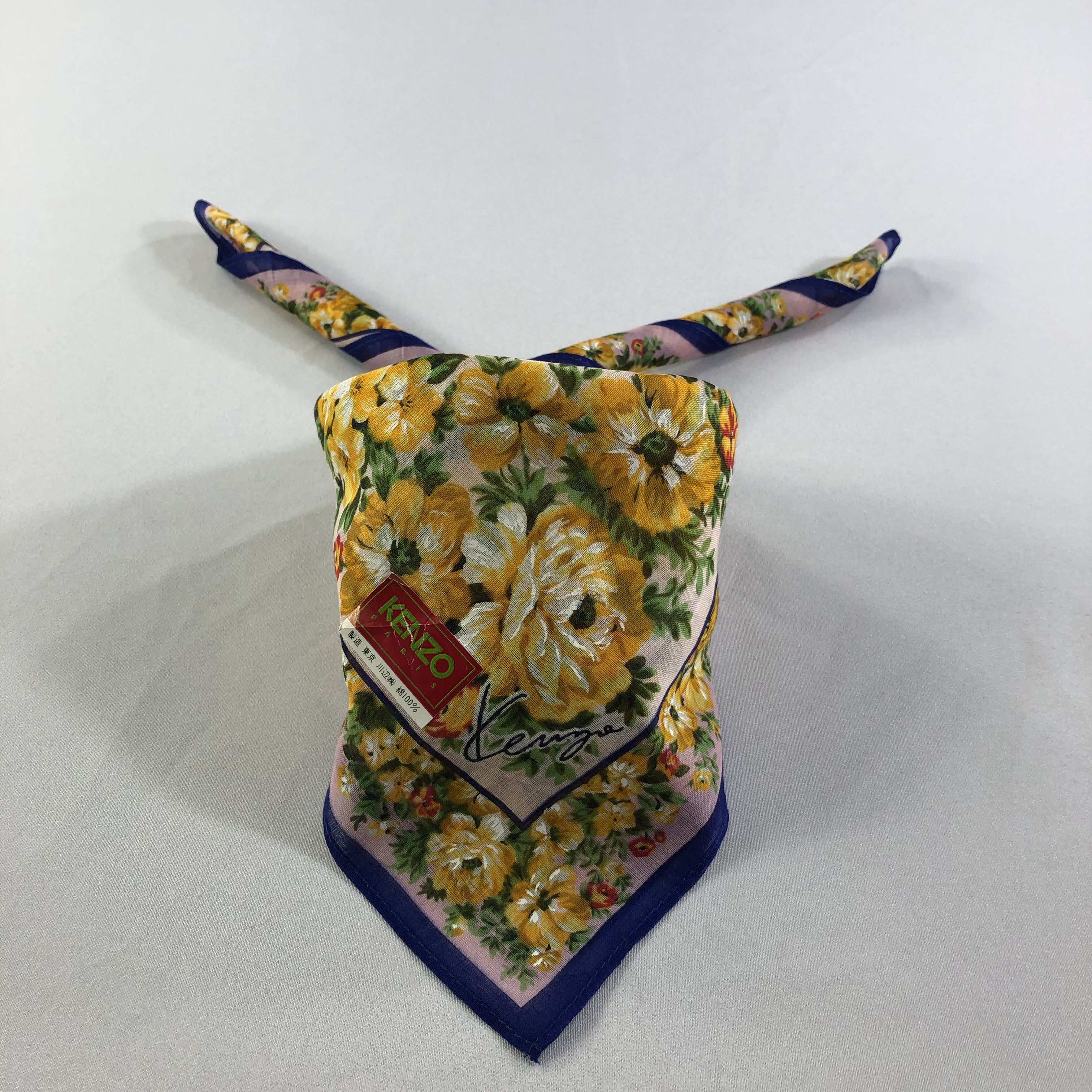 Kenzo Kenzo Floral Handkerchief Neckerchief Bandana H1702 Size ONE SIZE - 2 Thumbnail