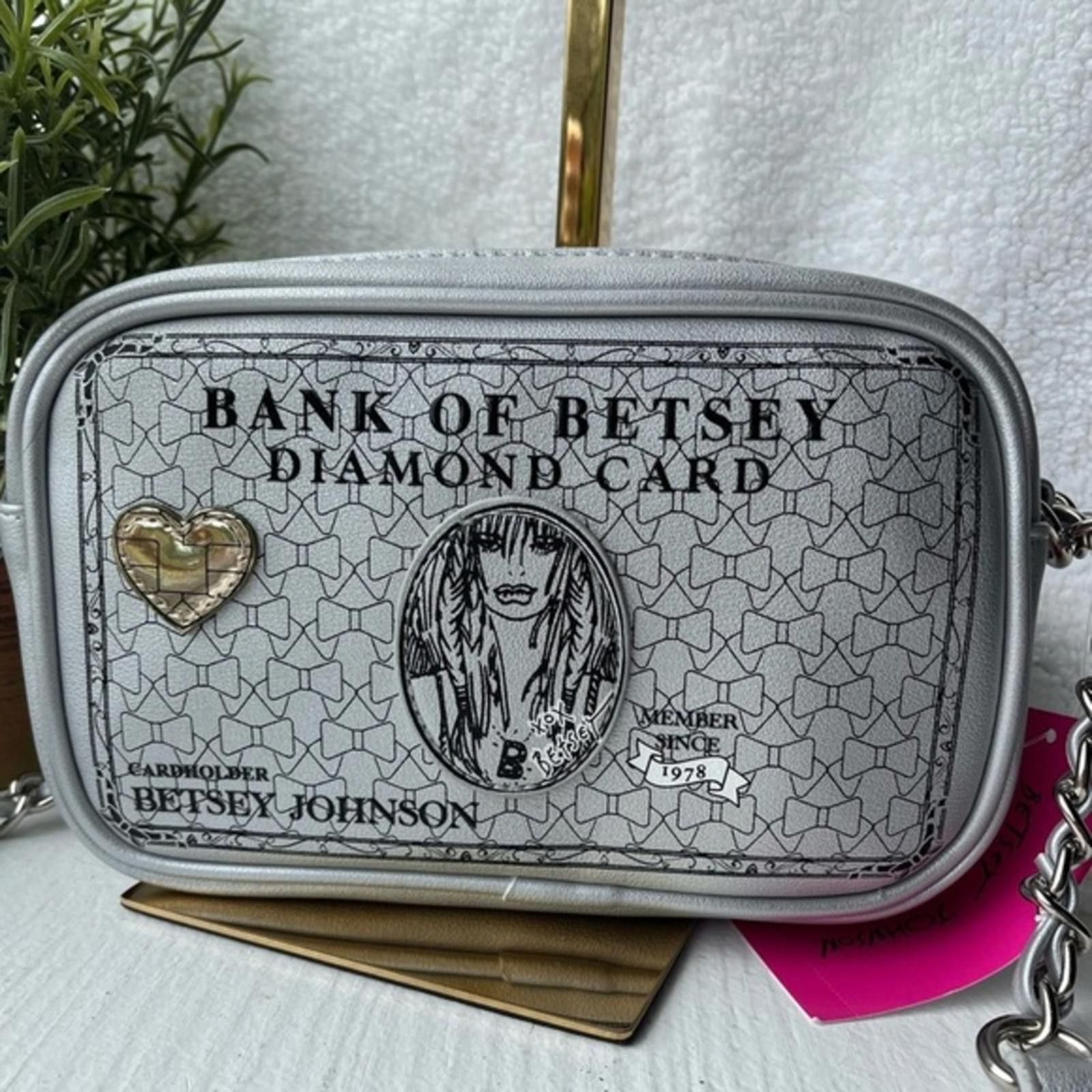 Betsey Johnson Bank of Betsey Diamond Card Crossbody Bag