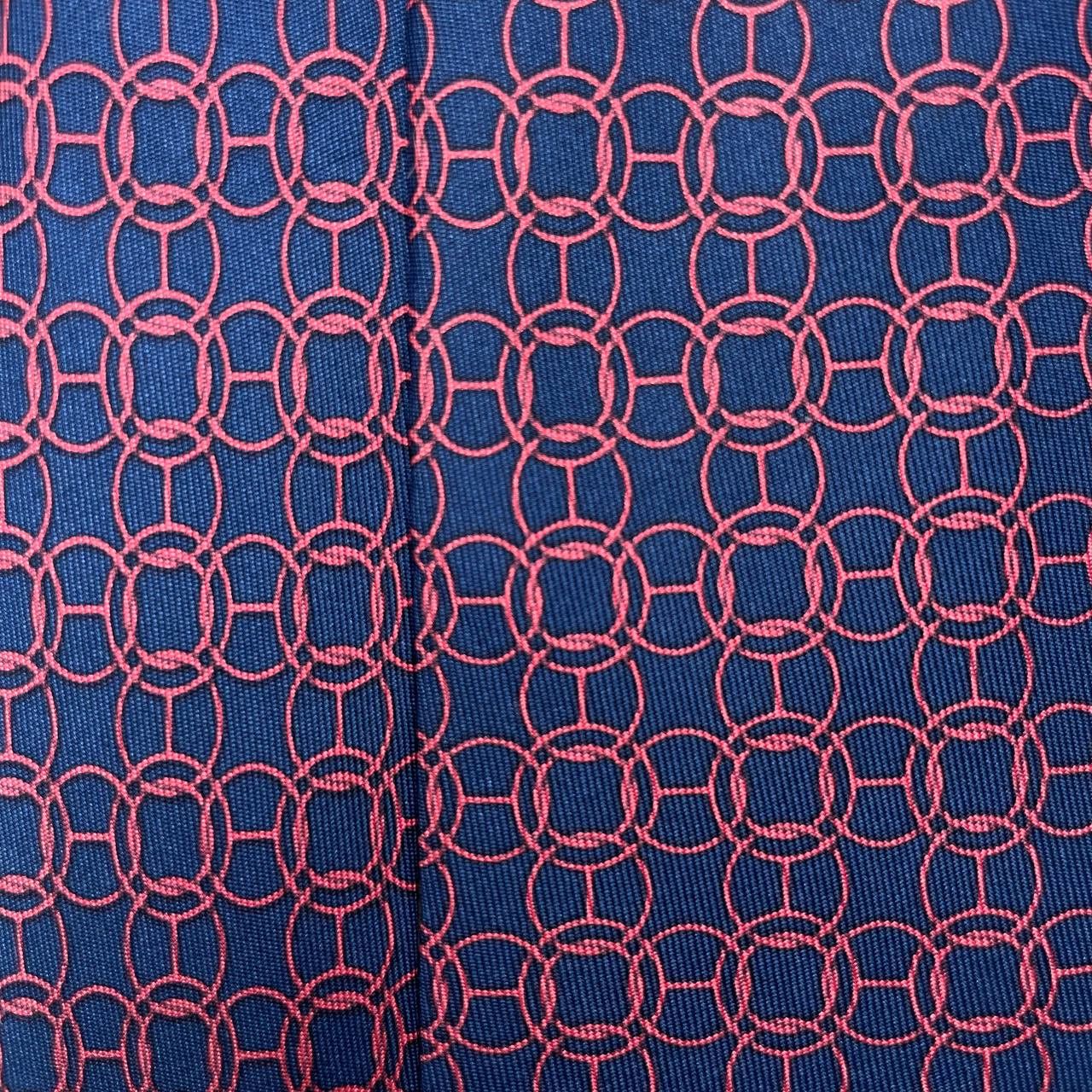 Hermes Hermes Paris Silk Tie 7478 IA Geometry Blue Size ONE SIZE - 1 Thumbnail