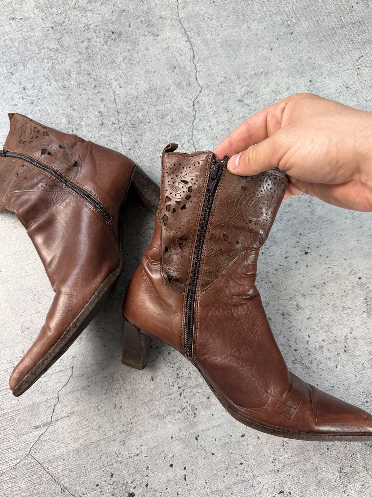 Dirk Bikkembergs Vintage Leather Boots Avantgarde Rick Owens Style AS 98 Rare Size US 5.5 / EU 38 - 6 Thumbnail
