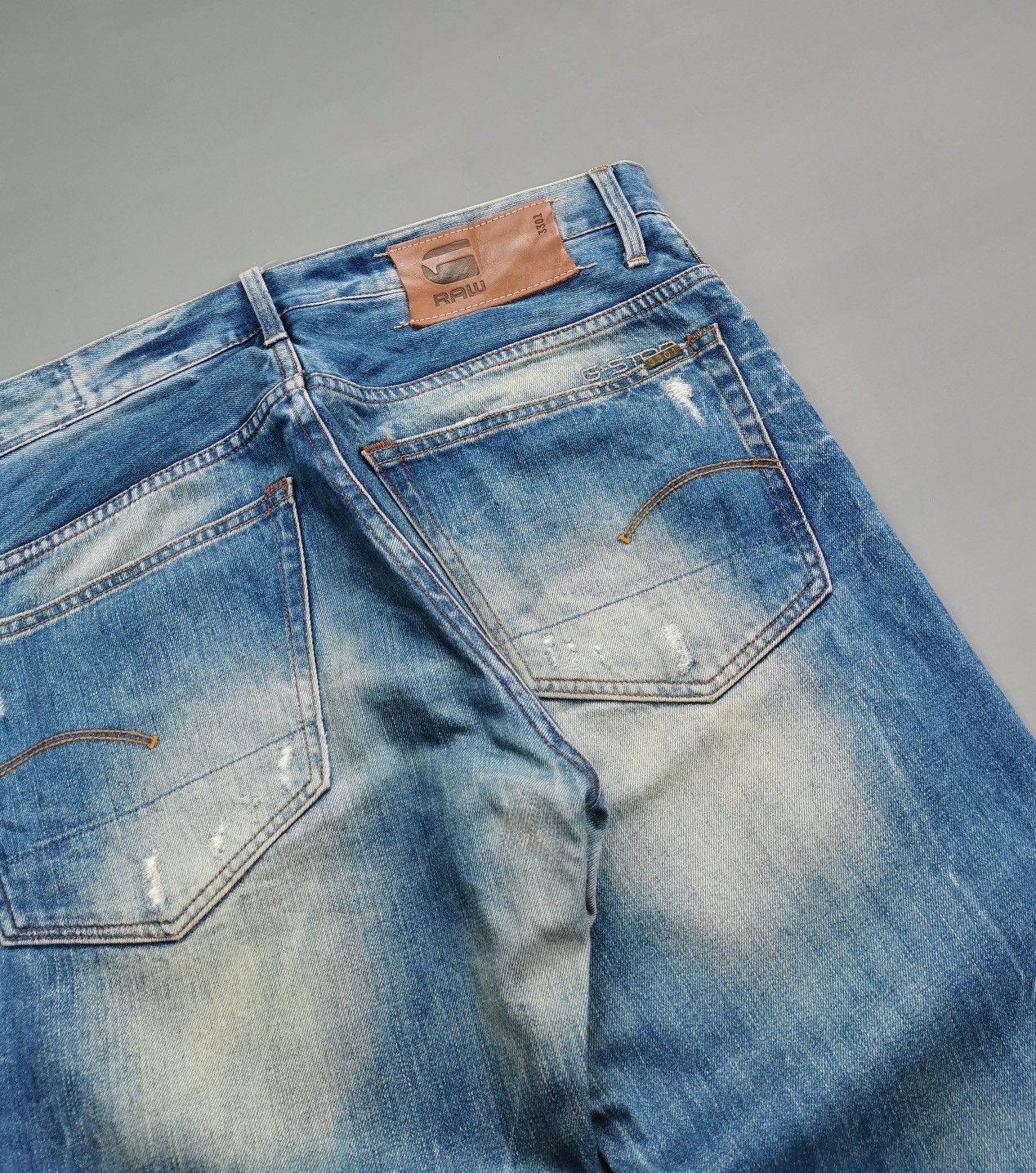 G-Star Mudwash G Star Raw Straight Denim Jeans Size US 34 / EU 50 - 7 Thumbnail
