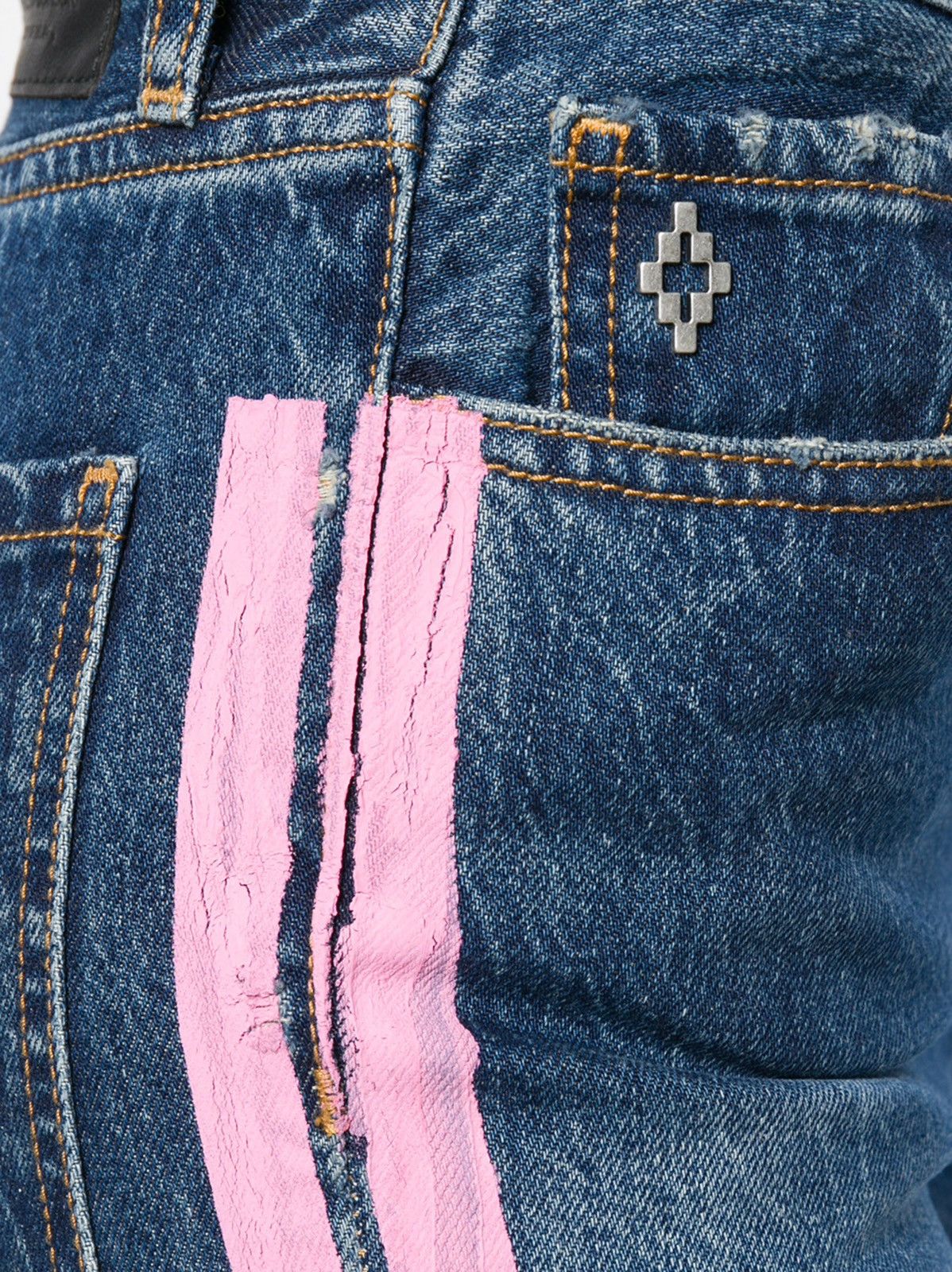 Designer Marcelo Burlon printed denim pants Size 26" / US 2 / IT 38 - 5 Thumbnail