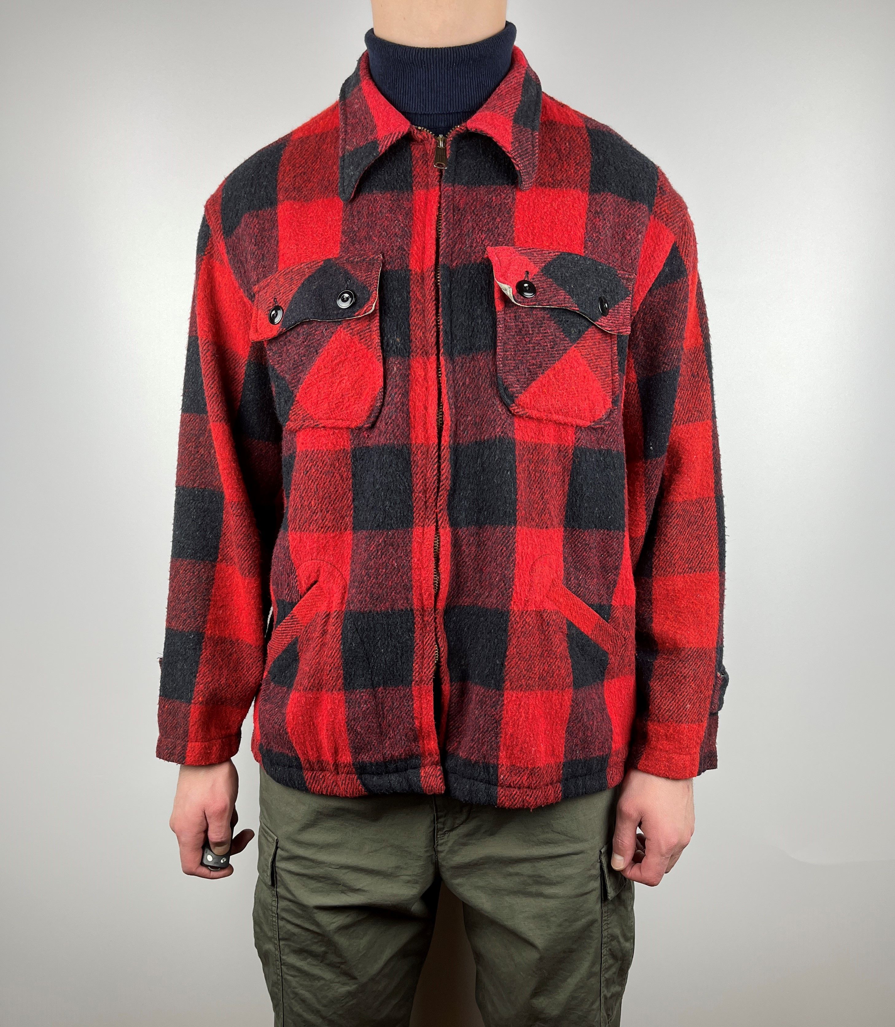 Lumberjack 70's Kings Road Full Cut Vintage Lumberjack Jacket Zip Talon Size US XL / EU 56 / 4 - 2 Thumbnail