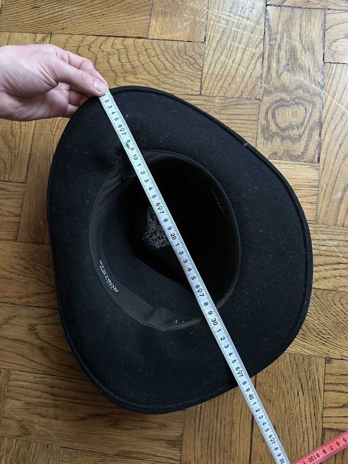 Stetson Stetson Black Buffalo Felt Cowboy Western Hat Size ONE SIZE - 10 Thumbnail