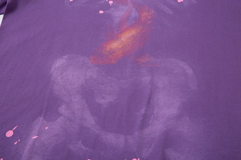 Japanese Brand × Vintage Street fashion fuzzy print skull short sleeve tee Size US L / EU 52-54 / 3 - 5 Thumbnail