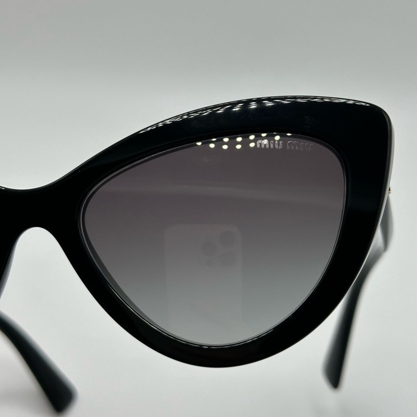 Miu Miu NEW MIU MIU MU04YS 1AB5D1 Black Gradient Grey Women Size ONE SIZE - 9 Thumbnail