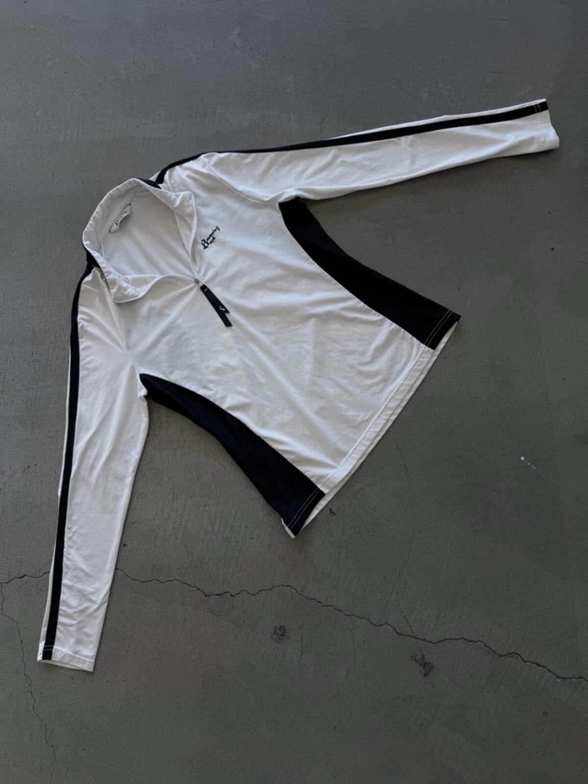 Wilson Bouncing Back / Golf Zip Top / White Black / Korean Brand Size L / US 10 / IT 46 - 6 Thumbnail