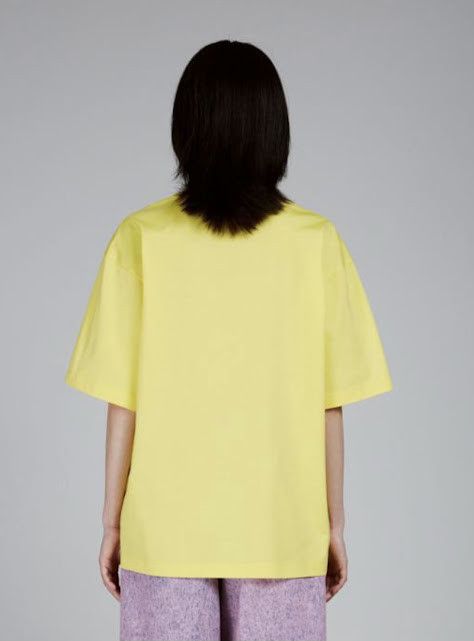 Marni o1w1db10125 Organic Cotton T-Shirt in Yellow Size L / US 10 / IT 46 - 3 Thumbnail