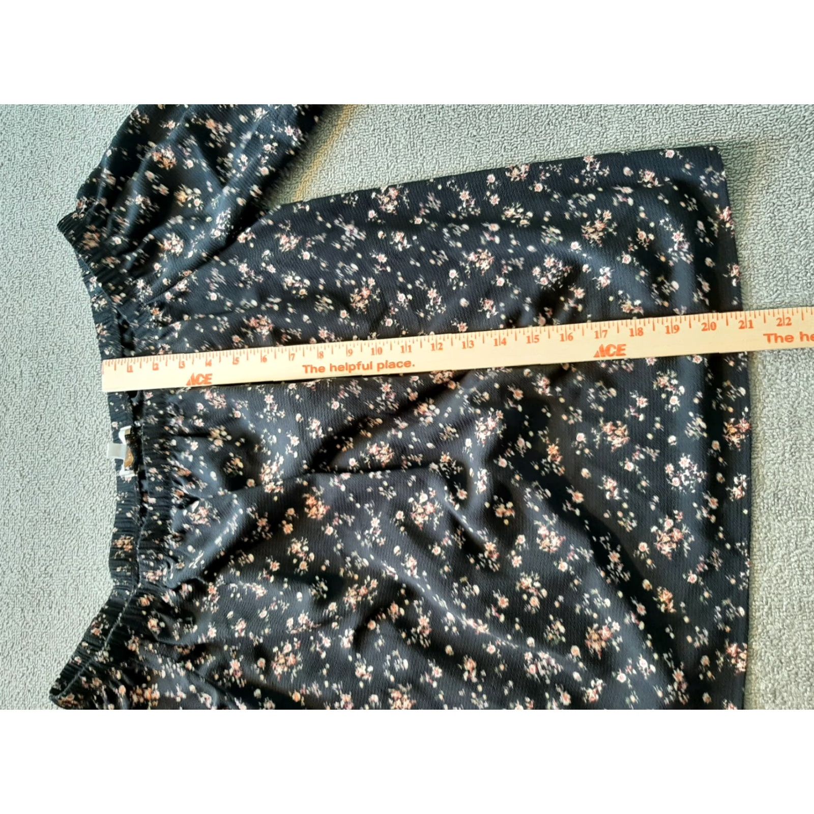 Vintage G Collection Women's XL Blue Floral Top Blouse Shirt 3/4 Sleeve Stretch Neck Floral Pattern Plus Size Size XL / US 12-14 / IT 48-50 - 2 Thumbnail