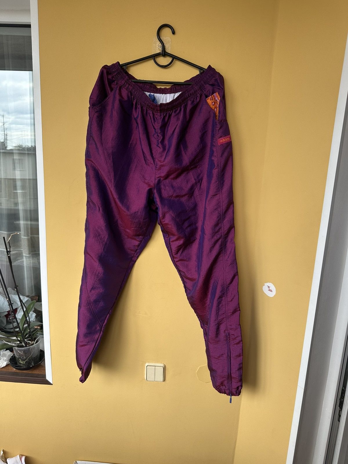 Adidas × Vintage Adidas Vintage Retro 90's 80's women Purple Nylon Track Suit Size L / US 10 / IT 46 - 10 Thumbnail