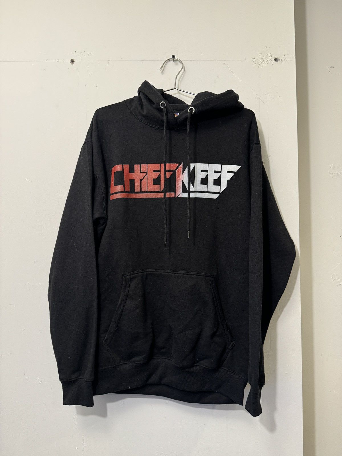 image of Glo Gang x Vintage Chief Keef Finally Rich Tour Hoodie in Black, Men's (Size Large)