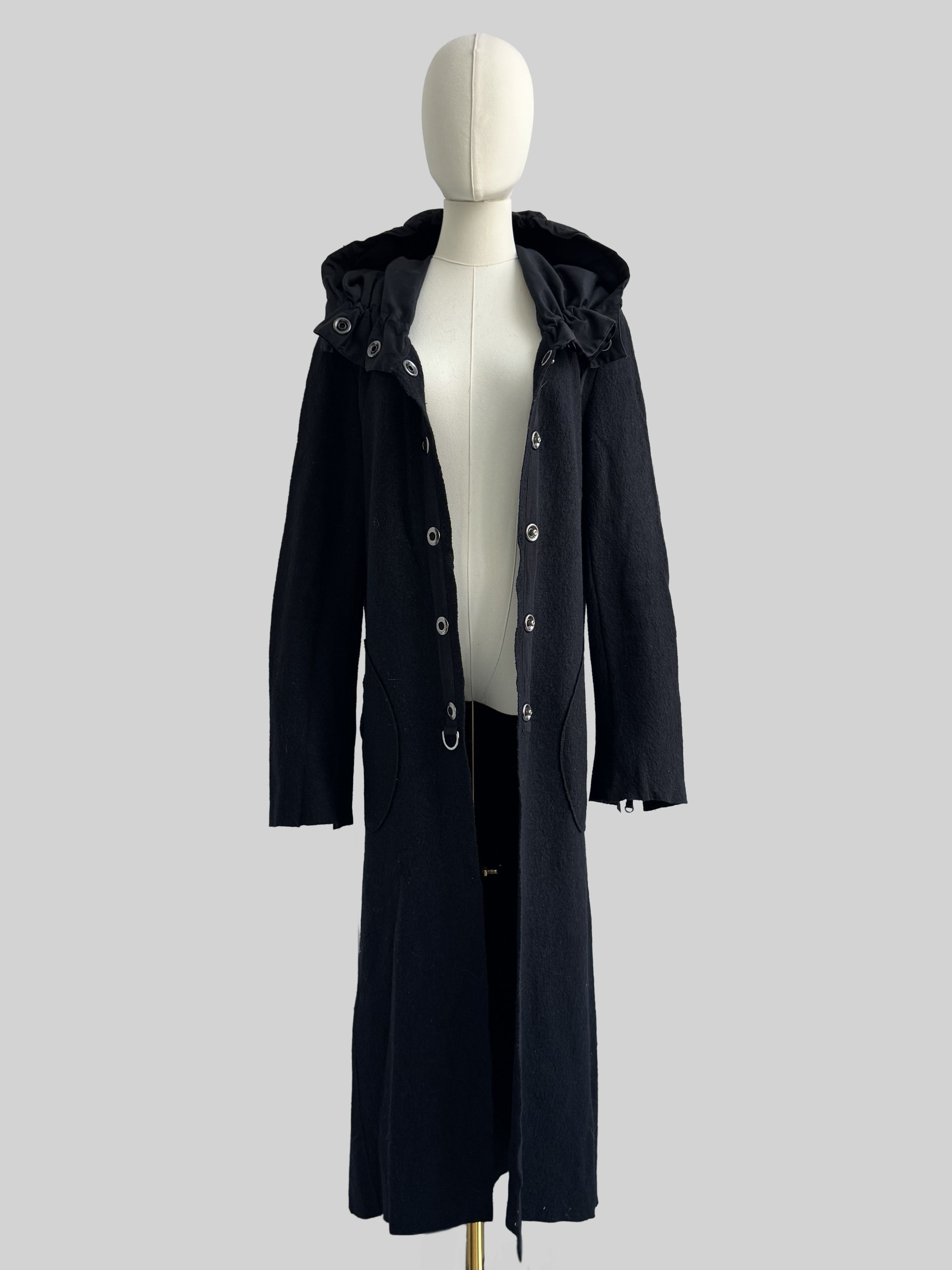 Cop Copine Cop Copine Vintage Laine Wool Hooded Coat (D10) Size M / US 6-8 / IT 42-44 - 4 Thumbnail