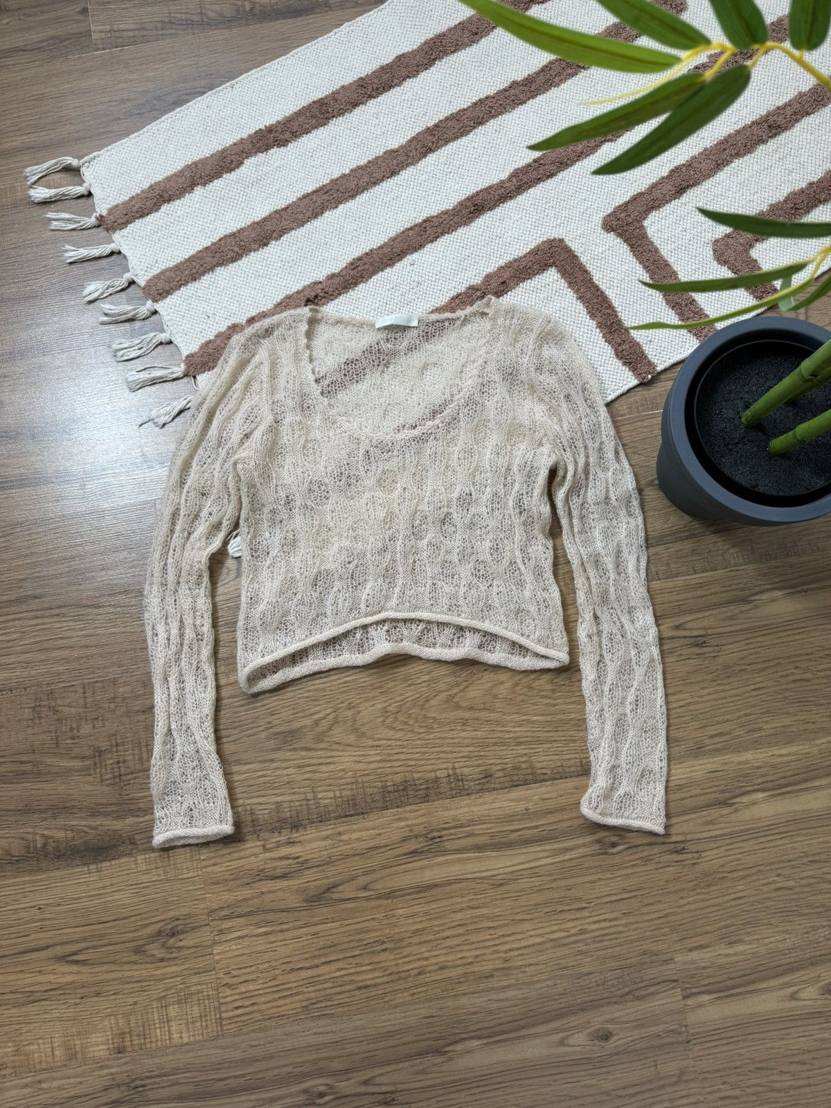 Vintage VINTAGE MESH KNITTED WEB SWEATER Size M / US 6-8 / IT 42-44 - 2 Thumbnail
