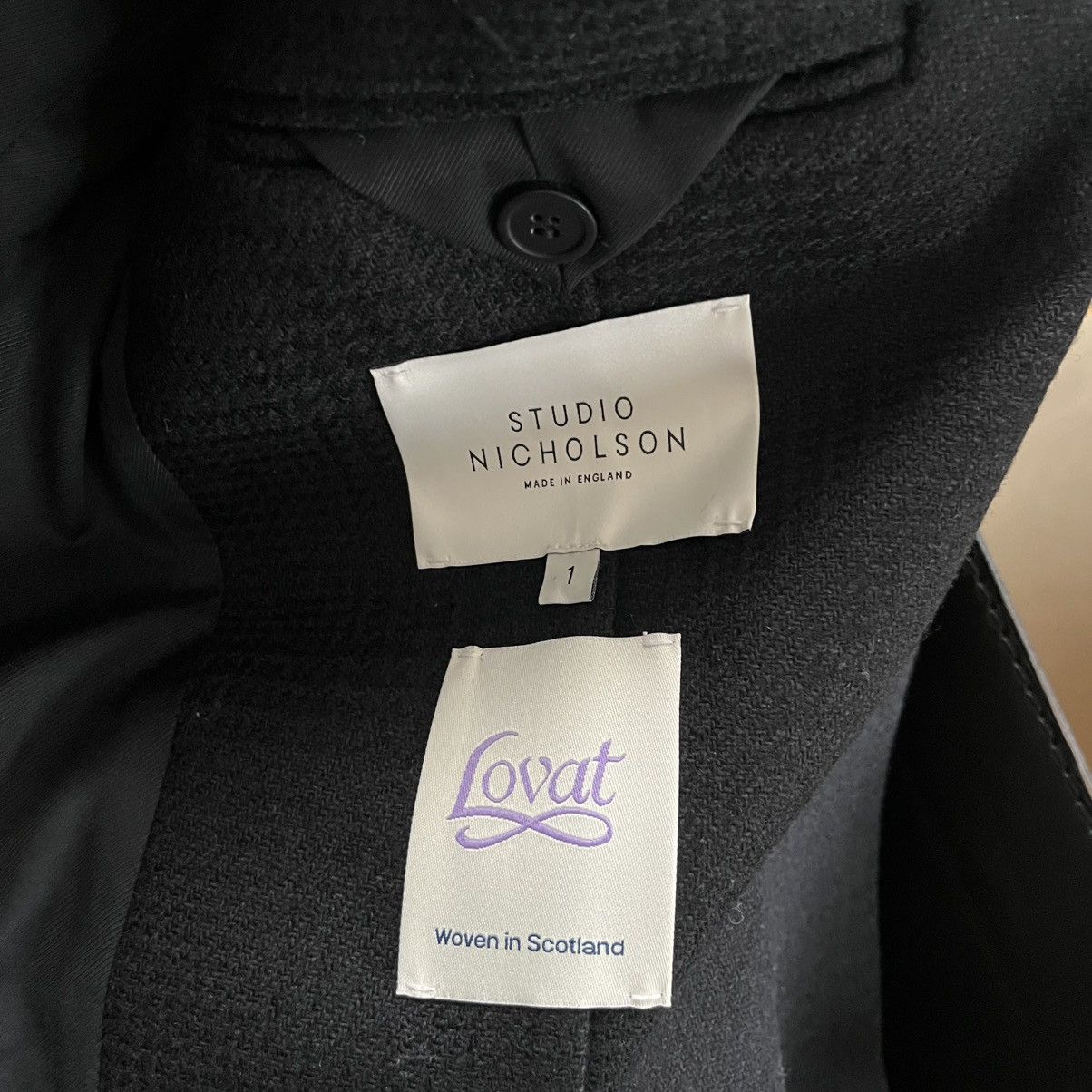 Studio Nicholson Studio Nicholson Black Acre Wool Blazer Size S / US 4 / IT 40 - 3 Thumbnail