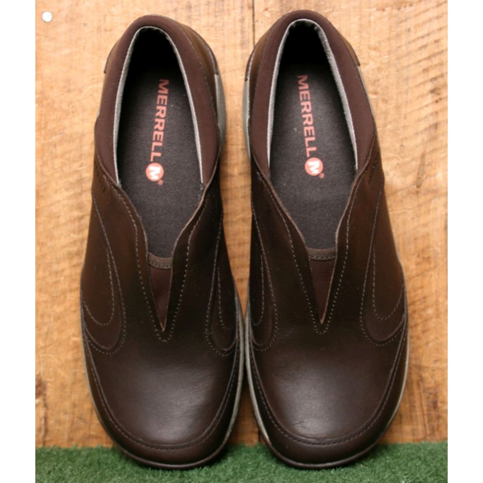 Merrell Merrell Encore Slip-On Moccasin Espresso Brown Leather Women's US 7 Slip-On Casual Shoes Size ONE SIZE - 4 Thumbnail