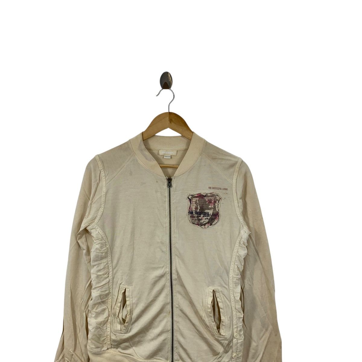 Diesel DIESEL ITALY Successful Living Distress Design Hoodie Zipper Size M / US 6-8 / IT 42-44 - 2 Thumbnail