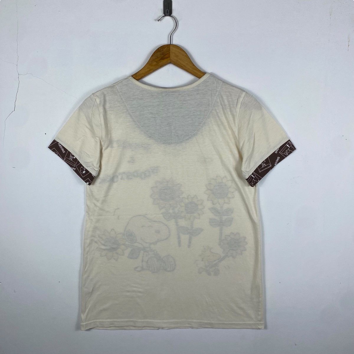 Peanuts Vintage SNOOPY & WOODSTOCK Sunflower Cartoon Graphic Tee Size M / US 6-8 / IT 42-44 - 4 Thumbnail