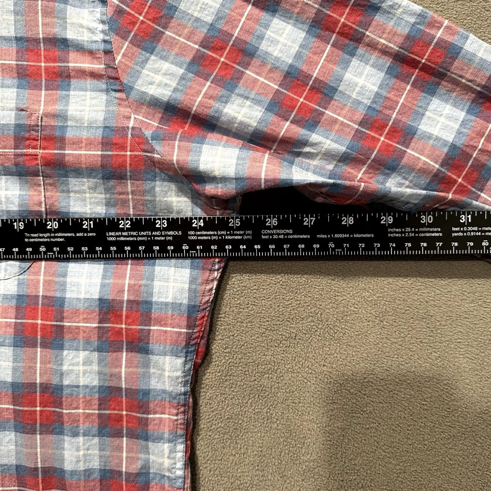 Peter Millar Peter Millar Shirt Mens Large Red Blue Plaid Alton Cotton Sport MS23W03LTS Size US L / EU 52-54 / 3 - 7 Thumbnail