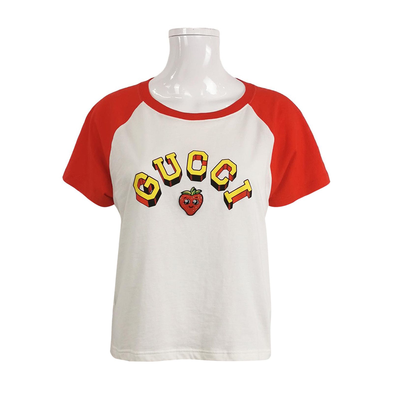Gucci Gucci Strawberry Logo T-Shirt Size XL Size US XL / EU 56 / 4 - 1 Thumbnail