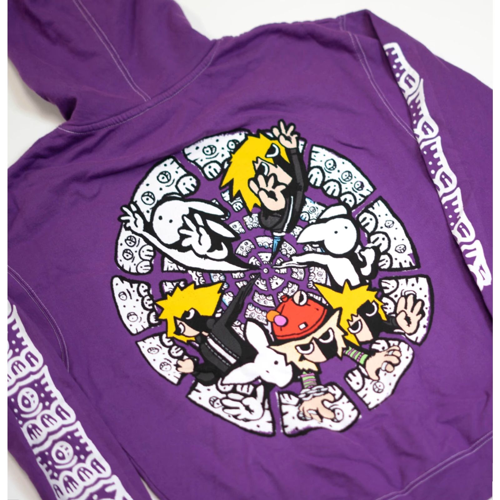 J Brand Kodone Purple Hoodie Men XL Pullover Sweatshirt Long Sleeve Logo Fleece 90s Graphic Print Size US XL / EU 56 / 4 - 5 Thumbnail