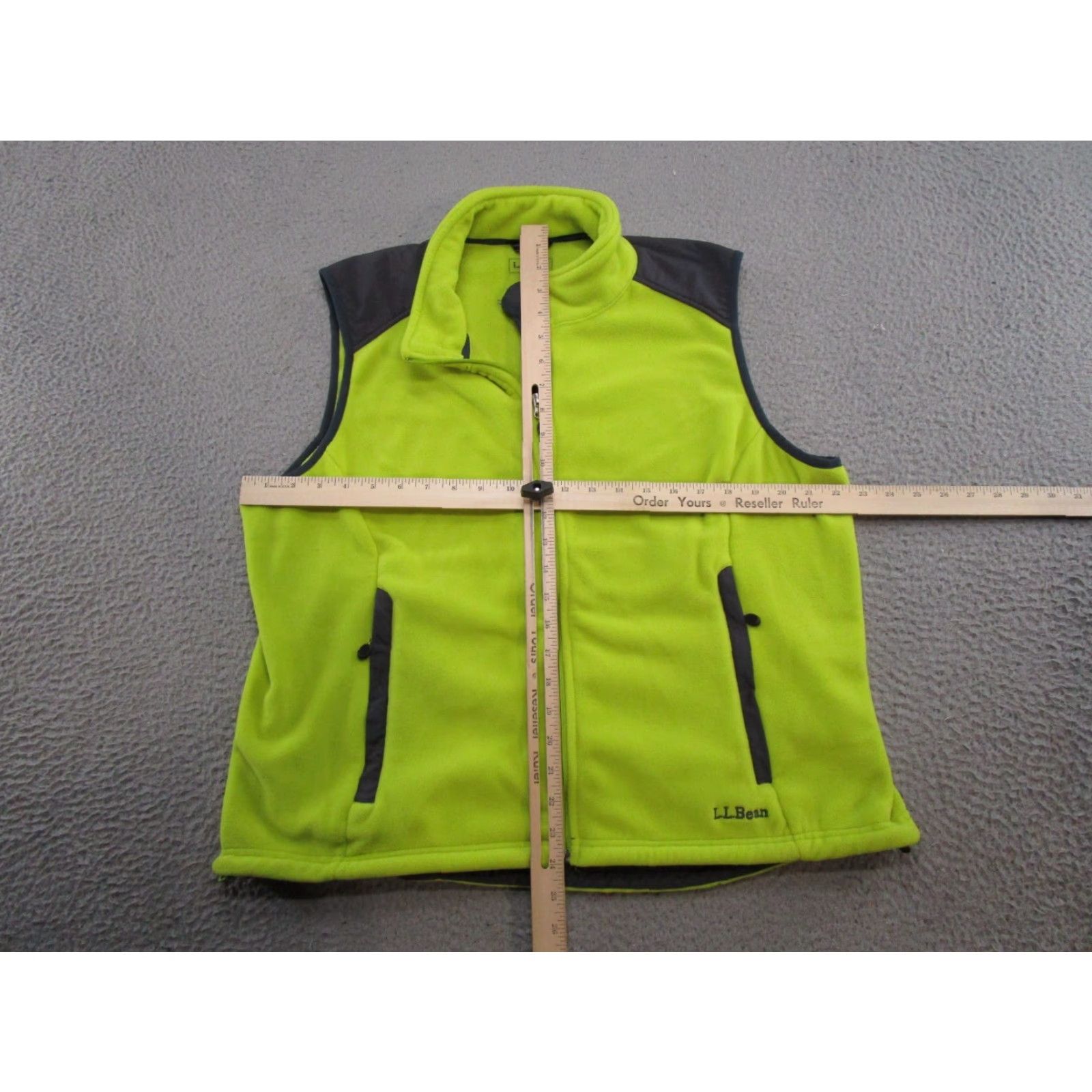 Vintage LL Bean Womens Vest Zip Up Fleece Size XL Outdoors Green Pockets - (NH) Size XL / US 12-14 / IT 48-50 - 5 Thumbnail