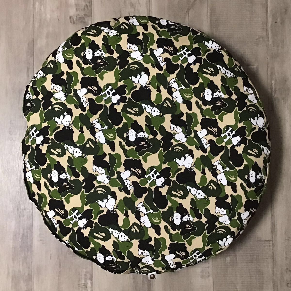 BAPE × Snoopy ABC camo green Big Cushion a bathing ape
