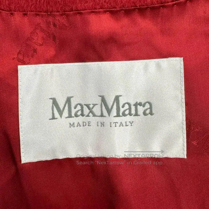 Max Mara MaxMara Red Polyester Lady's Coat . Size XS / US 0-2 / IT 36-38 - 4 Thumbnail