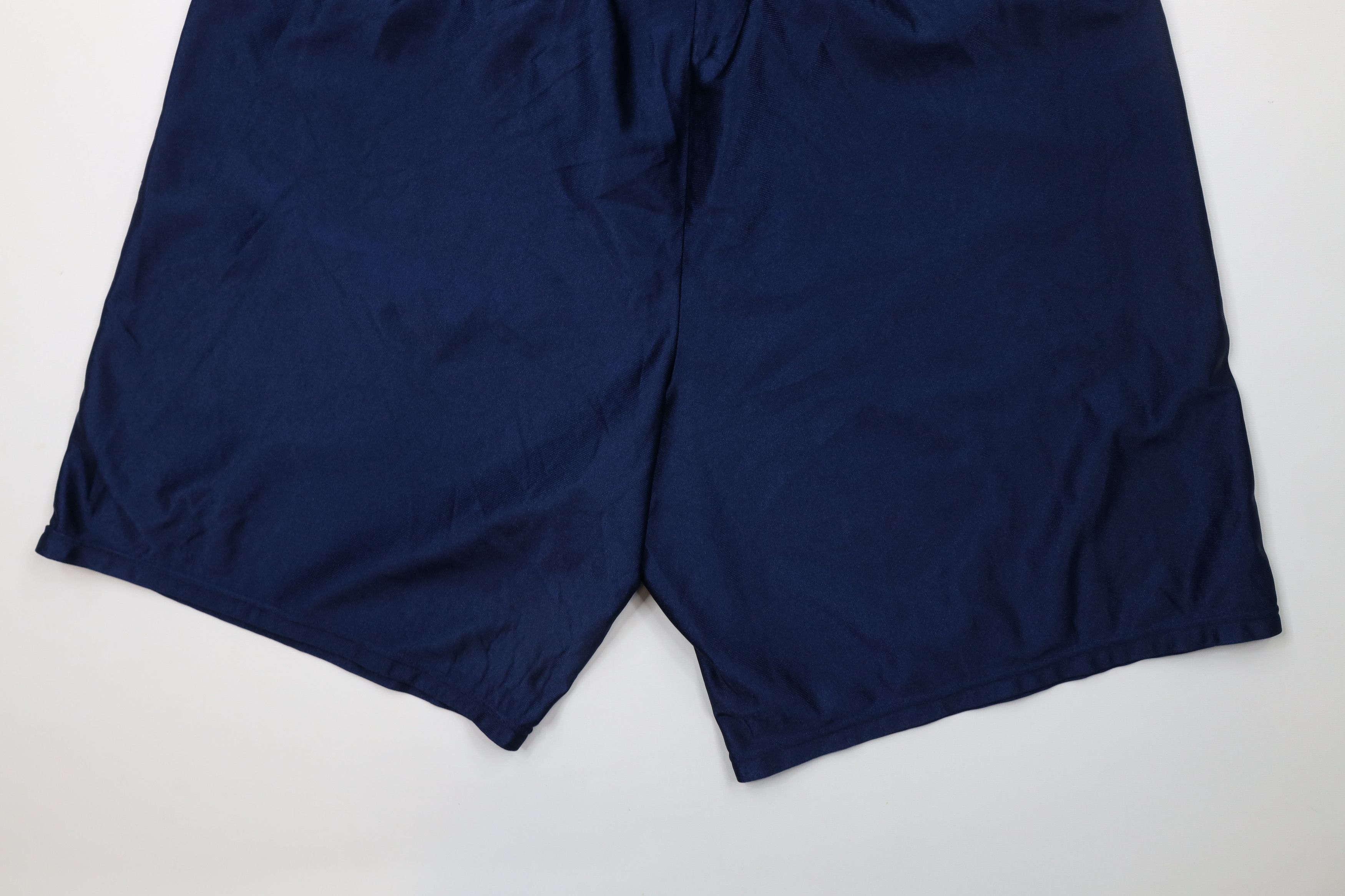 Nike × Vintage Vintage 90s Nike Mini Swoosh Above Knee Shorts Blue USA Size US 36 / EU 52 - 12 Thumbnail