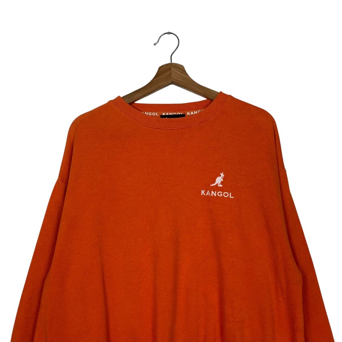 Kangol KANGOL Big Logo Orange Crewneck Sweatshirt #1554-C70 Size US L / EU 52-54 / 3 - 4 Thumbnail