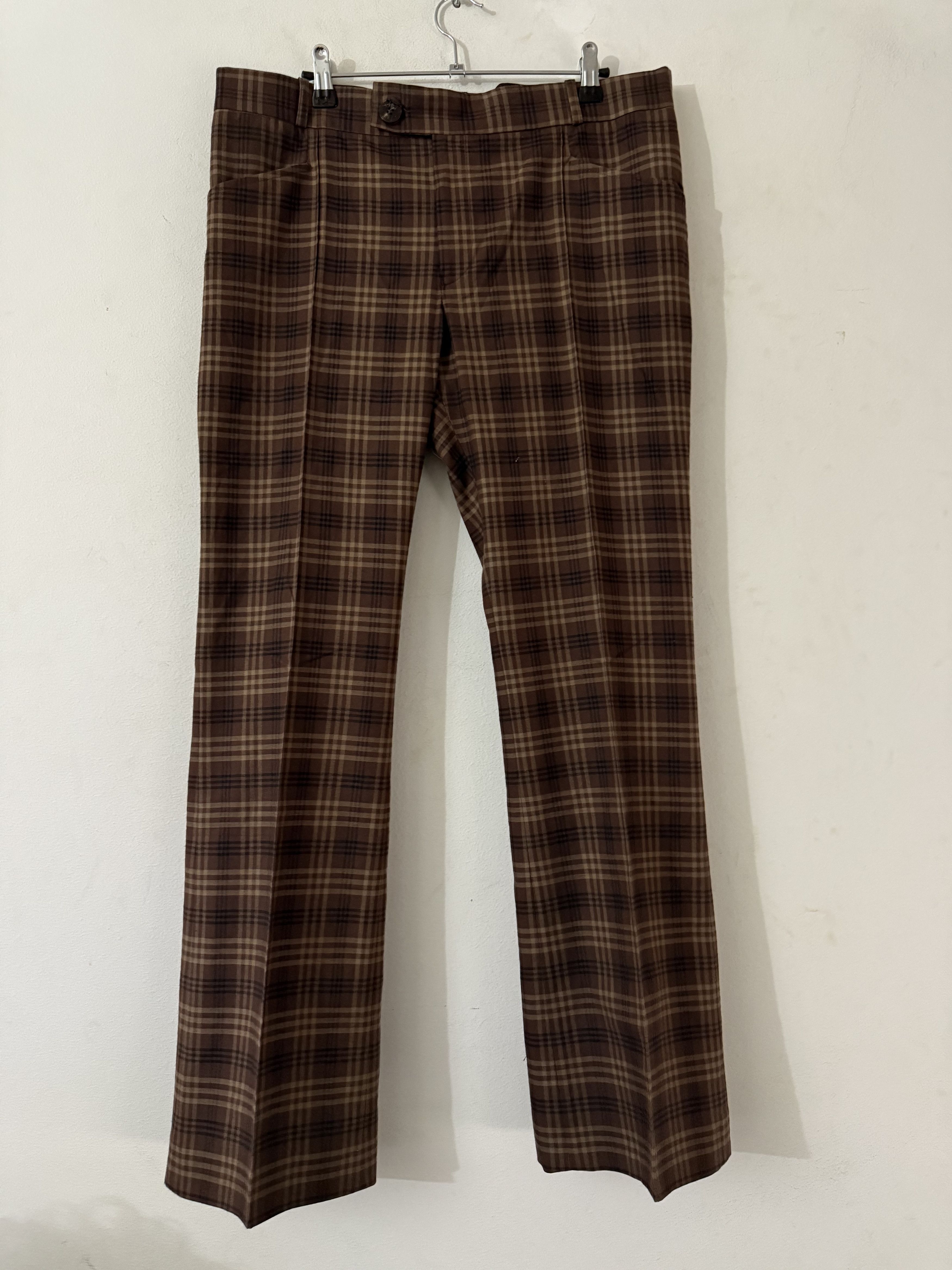 Ernest W. Baker Red Tartan Flare Trousers Size US 34 / EU 50 - 9 Thumbnail