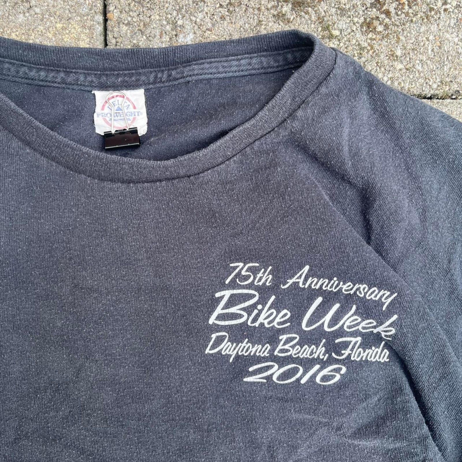 Delta 75th Daytona Anniversary Skull Smoke Graphic Florida Rally T Size US L / EU 52-54 / 3 - 4 Thumbnail