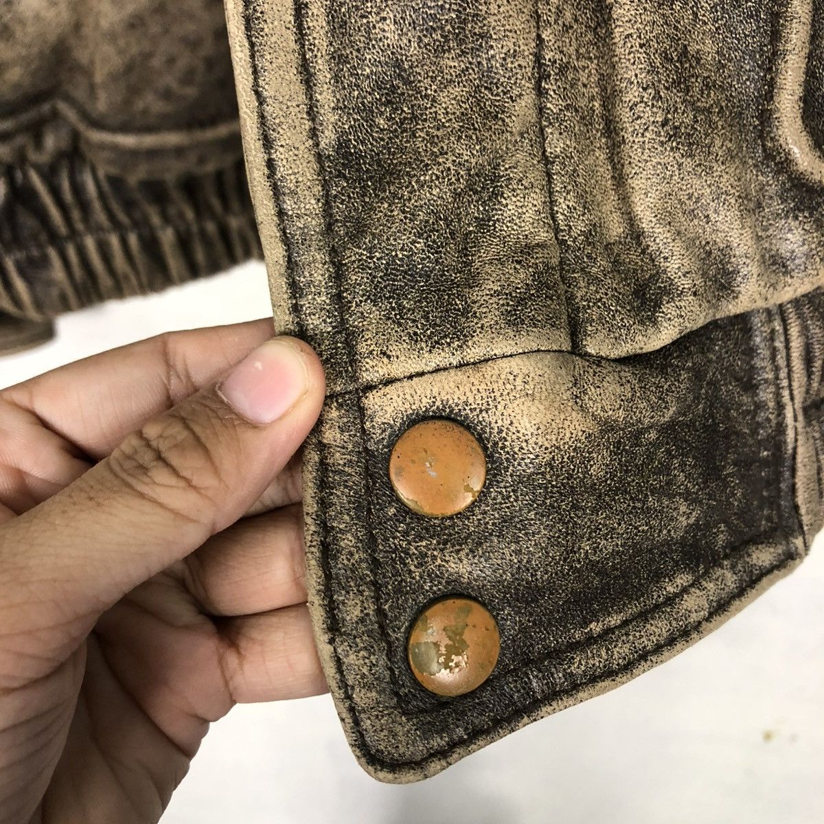Genuine Leather 🔥VINTAGE BIKER LEATHER JACKET UNBRANDED ISSEY MIYAKE Size US M / EU 48-50 / 2 - 19 Thumbnail