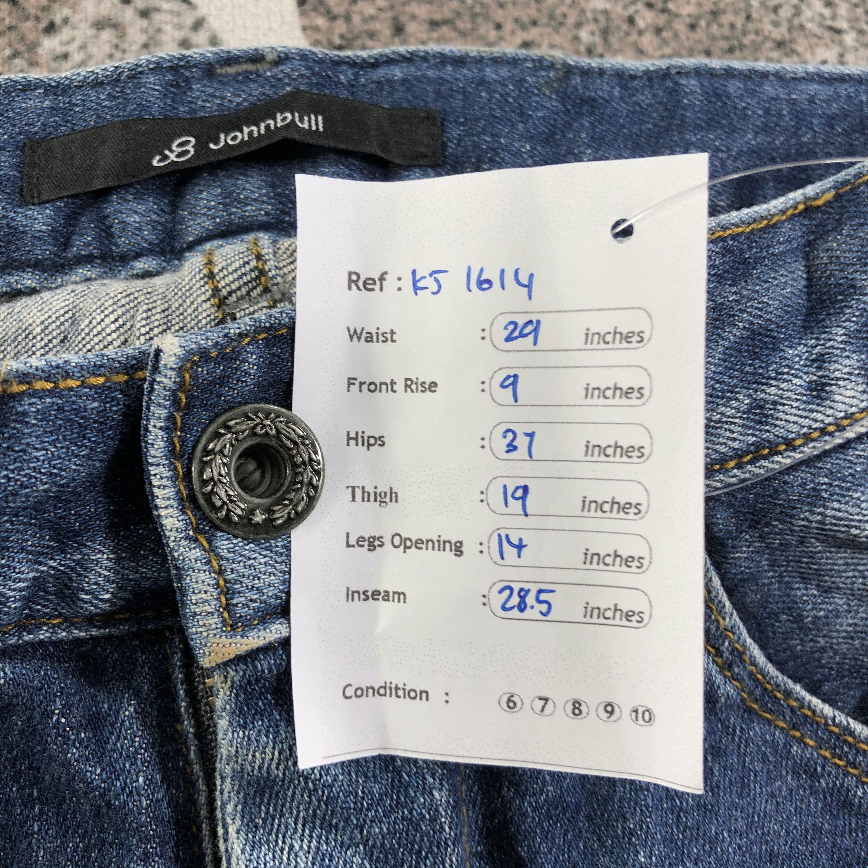 Japanese Brand John Bull Jeans Blue Wash Denim KJ1614 Size US 28 / EU 44 - 11 Thumbnail
