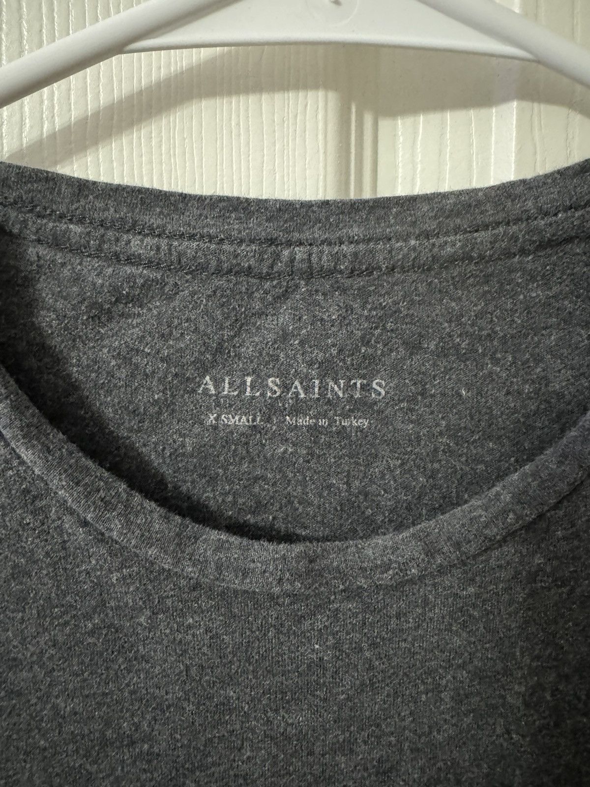 Allsaints ALLSAINTS Women’s Embroidered Logo Tee in Grey Size XS / US 0-2 / IT 36-38 - 3 Thumbnail