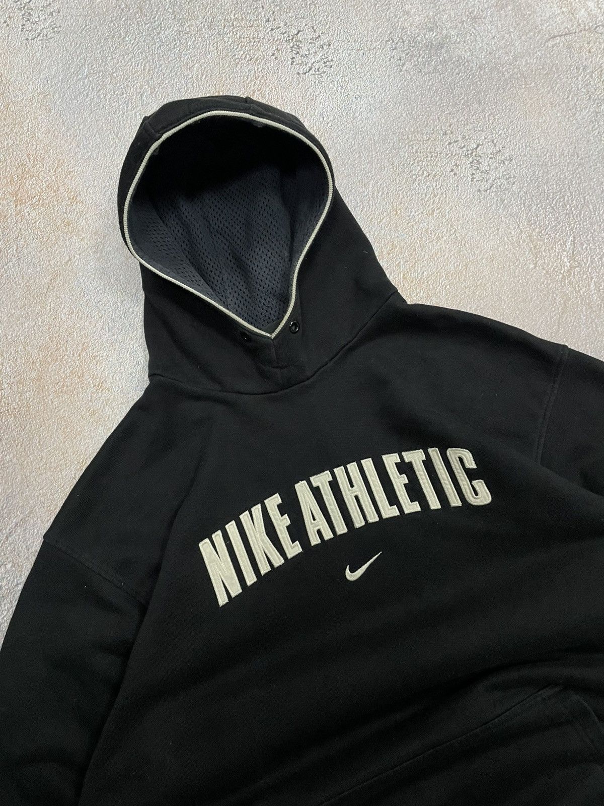 Nike Vintage Nike Athletic Spellout Black Hoodie Size US L / EU 52-54 / 3 - 3 Thumbnail