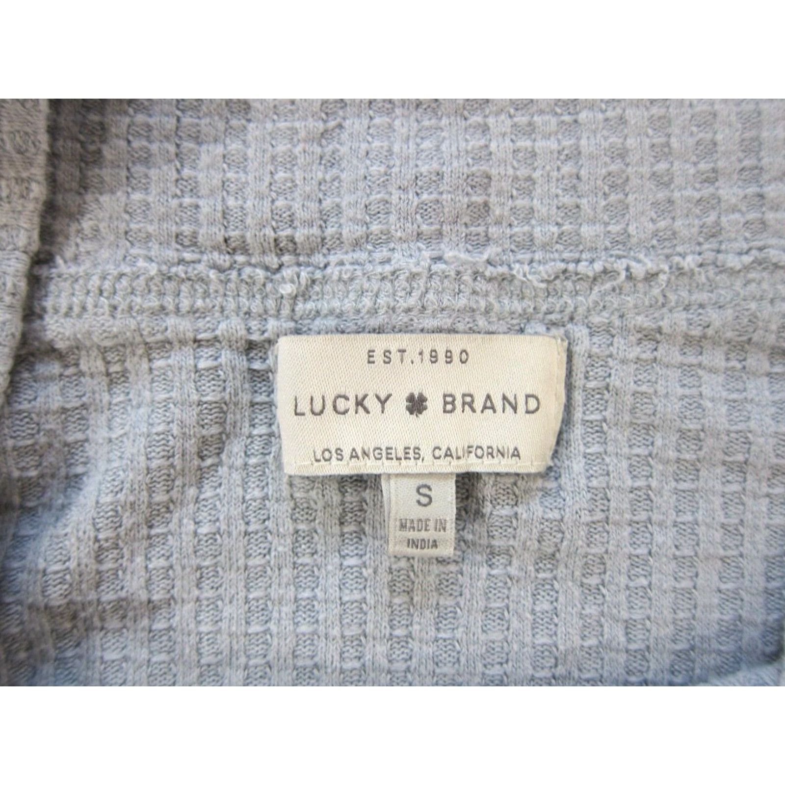 Lucky Brand Lucky Brand Blue Rayon Stretch Waffle Weave Scoop Neck Long Sleeve Shirt Small Size S / US 4 / IT 40 - 4 Thumbnail